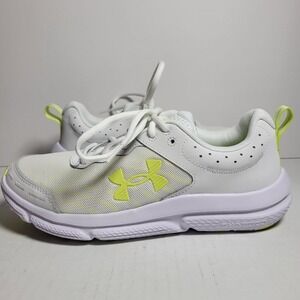 Under Armour Charged Assert 10 White Yellow Shoes 3026179-110 Women's Size 9